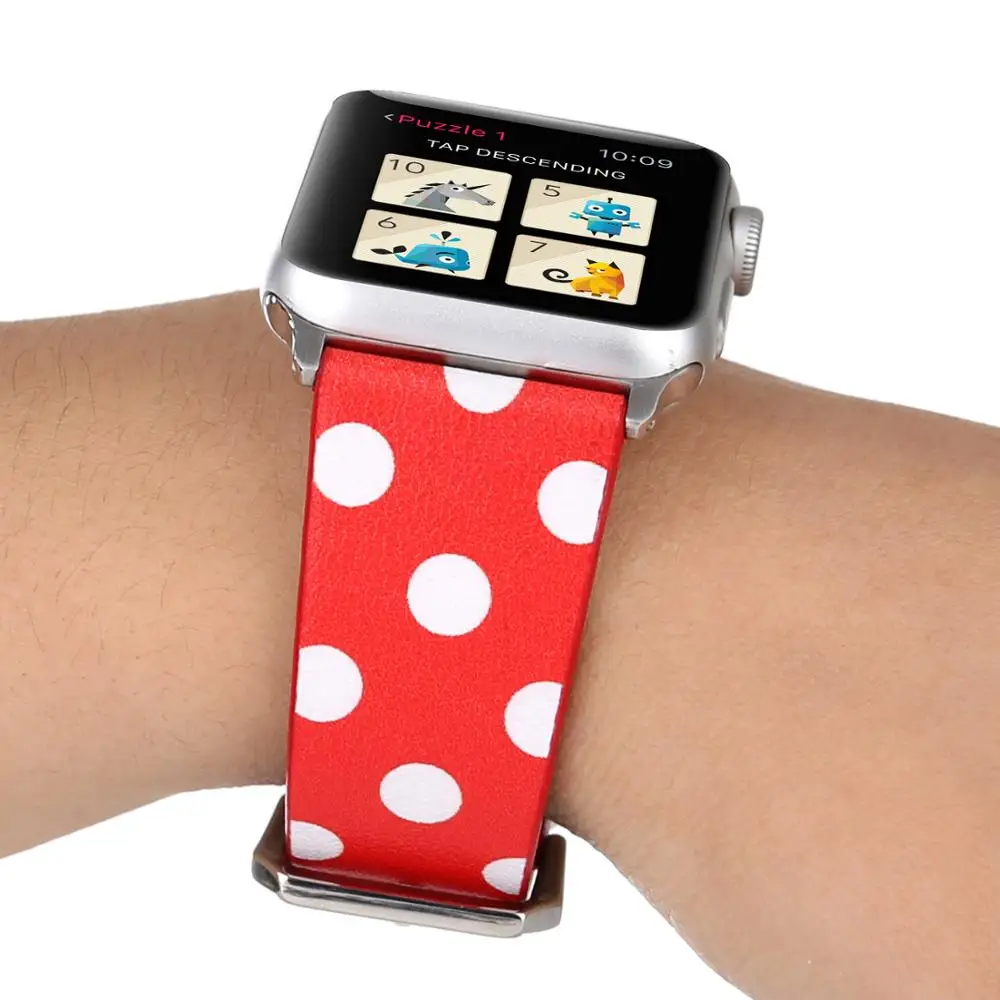 Кожаный ремешок для Apple watch 42 мм 38 iWatch 44 40 браслет часов 5 4 3 2 1 Аксессуары | Наручные