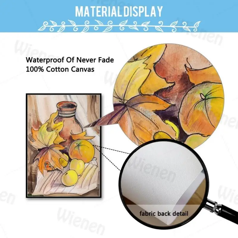 

Still Life Apple Cherry Cup Leaf Oil Painting Posters and Prints Wall Art Canvas Painting Fruit Wall Picture Home Decor Art Room