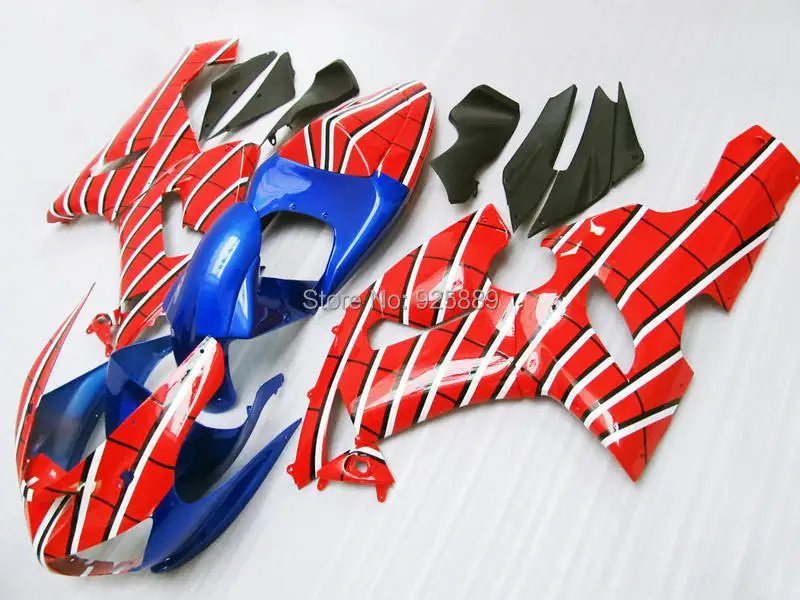 

100%NEW+ Red Blue Fairing Kit FOR KAWASAKI NINJA ZX 6R 636 05 06 ZX-6R 05-06 ZX6R 2005 2006 ZX 6R 05 06 Fairings Add Windscreen