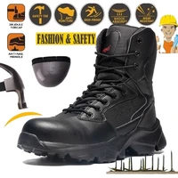 2021 safety work shoes construction men outdoor steel toe cap shoes men puncture proof high quality lightweight safety boots