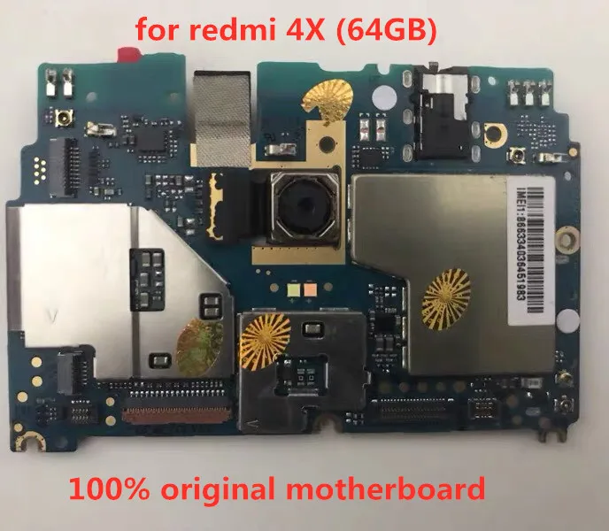 Full working For redmi 4X 64GB Motherboard 100% Original unlocked for Logic boards without touch ID 64gb | Мобильные телефоны и