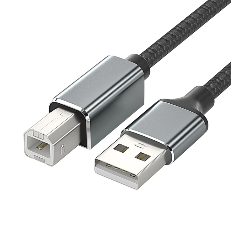 

USB кабель для печати адаптер 2,0 USB A Male к B Male Кабель гибкий плетеный провод для передачи данных алюминиевый корпус 480 Мбит/с