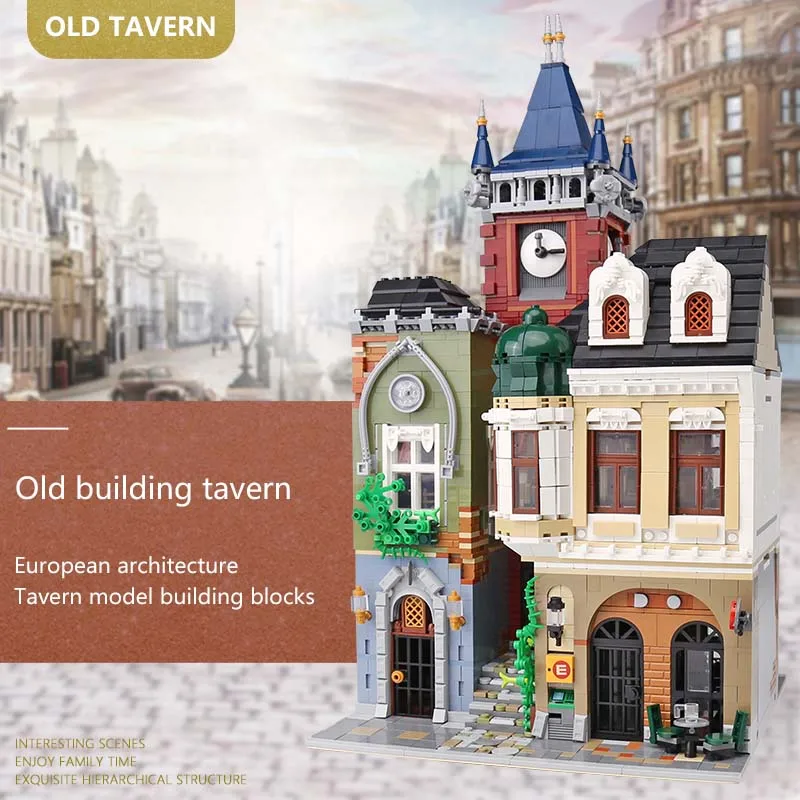 Yeshin 0924 город уличный вид блоки игрушки MOC Старый паб набор 15003 Сборка модель