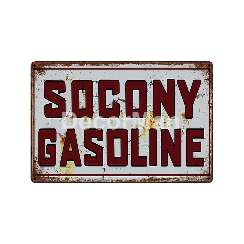 [DecorMan] Mobil Gassoline шины моторное масло американская смазка жестяная вывеска роспись Бар Декор LT-1865 - Цвет: GLC-12940