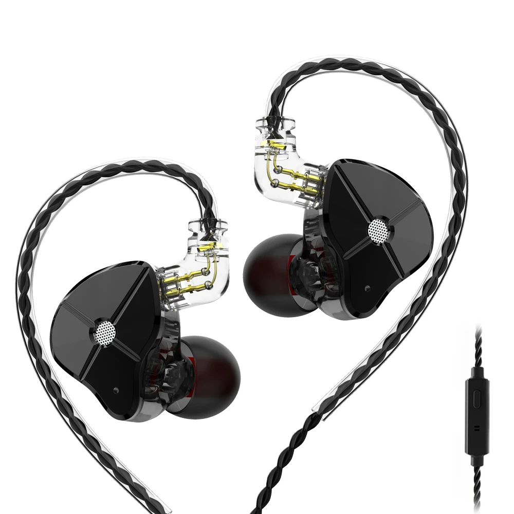 Гибридные Hi Fi наушники вкладыши TRN ST1 1BA + 1DD IEM с магниевым акриловым корпусом