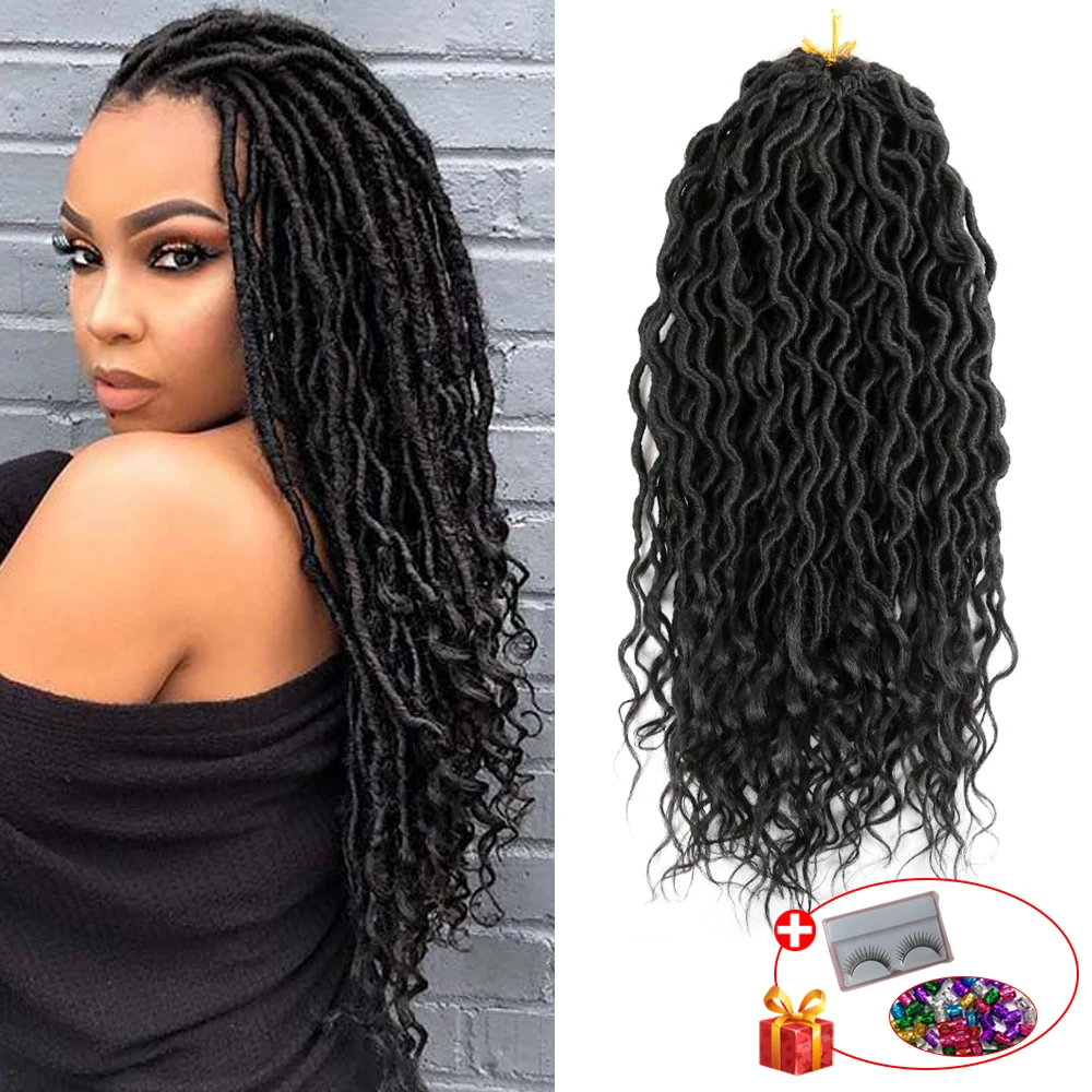 

Aigemei Faux Locs Curly Ends Ombre Crochet Braiding Hair-Extension Low Temperature Flame Retardant Synthetic Fiber 24roots