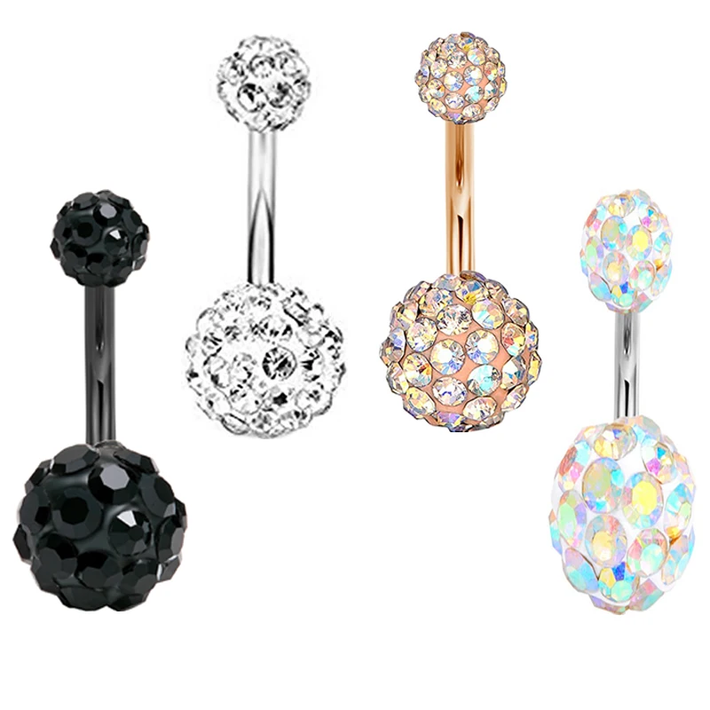 Кольцо для пупка женское из хирургической нержавеющей стали 14 г 3/8 дюйма 10