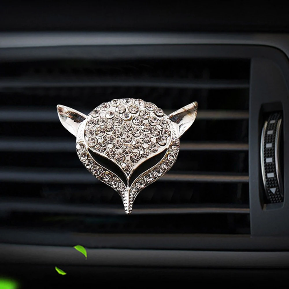 Автомобильный орнамент модное украшение с кристаллами лиса автомобильный