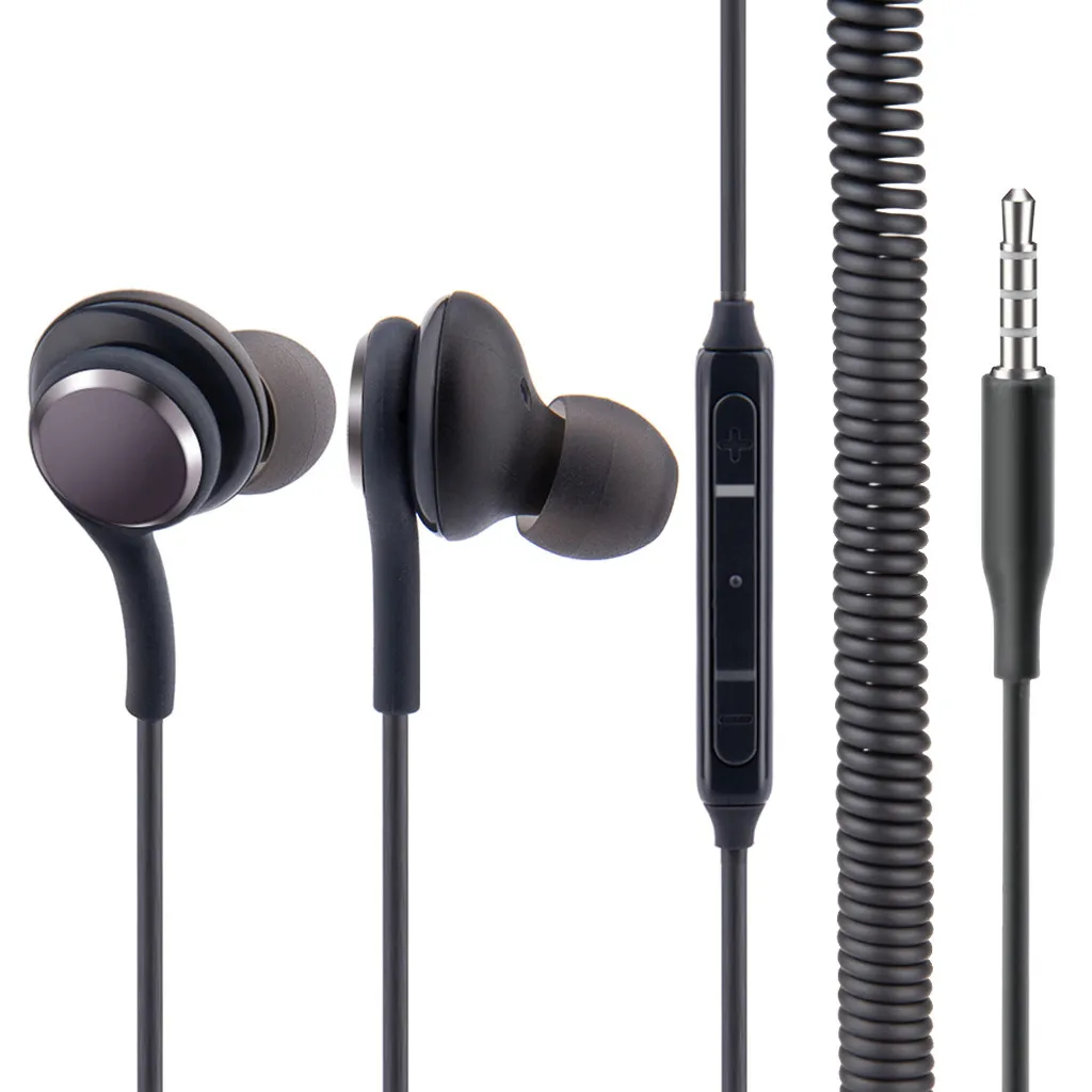 Beautyss 3 5 мм наушники в ухо стерео HIFI музыка телескопические проводные с микрофоном