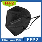 Маска для лица ffp2 с фильтром, 10-200 ffp2, Пылезащитная маска, вентиляция, белого и черного цветов