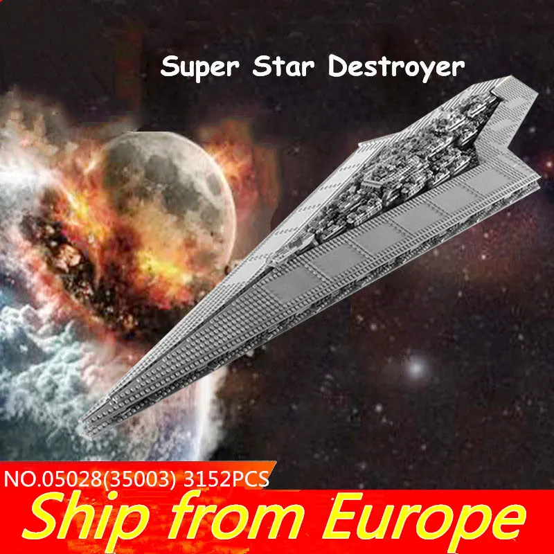 75212 05028 Force Waken UCS death имперский Звездный Разрушитель войны строительные блоки Execytor супер 10221 10030 рождественские Кирпичи Игрушка