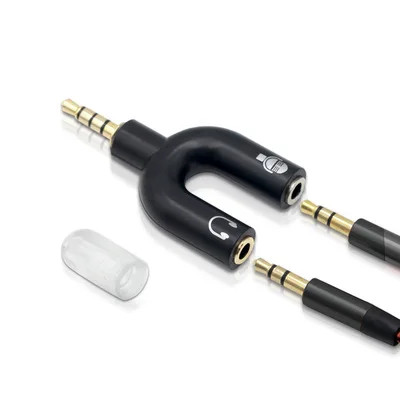 

Laptop Mobile Lover headset Spliter mobile phone Converter line 3.5mm conversion head microphone adapter