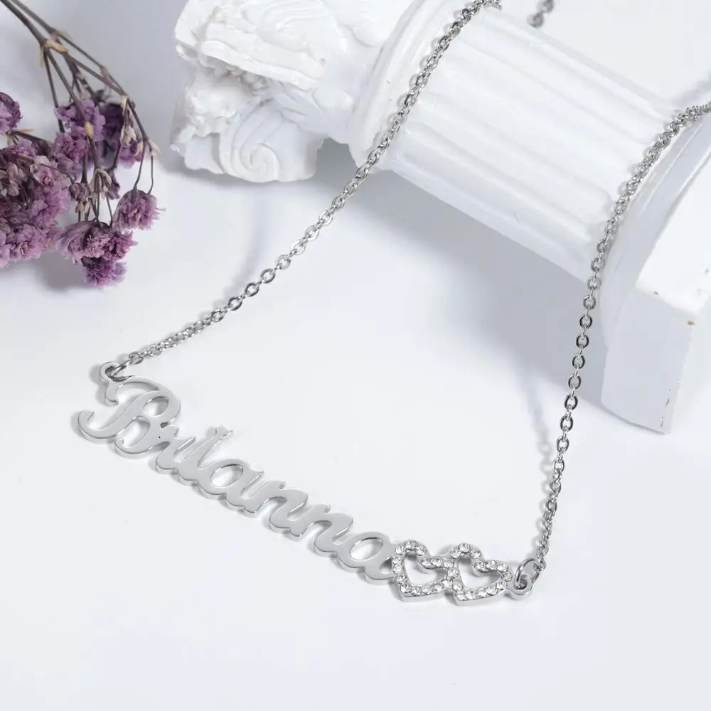 Индивидуальное модное ожерелье из нержавеющей стали с именем