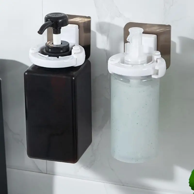 Wall Mounted Self-Adhesive Shampoo Bottle Shelf Liquid Soap Shower Gel Organizer Hook Holder Shelves Hanger Bathroom Accessories | Дом и сад