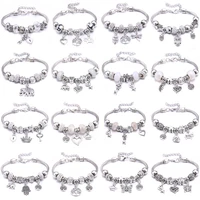 new jewelry natural stone beaded bracelet white crystal bead beads flowerbutterfly pendant romantic fashion womens bracelet