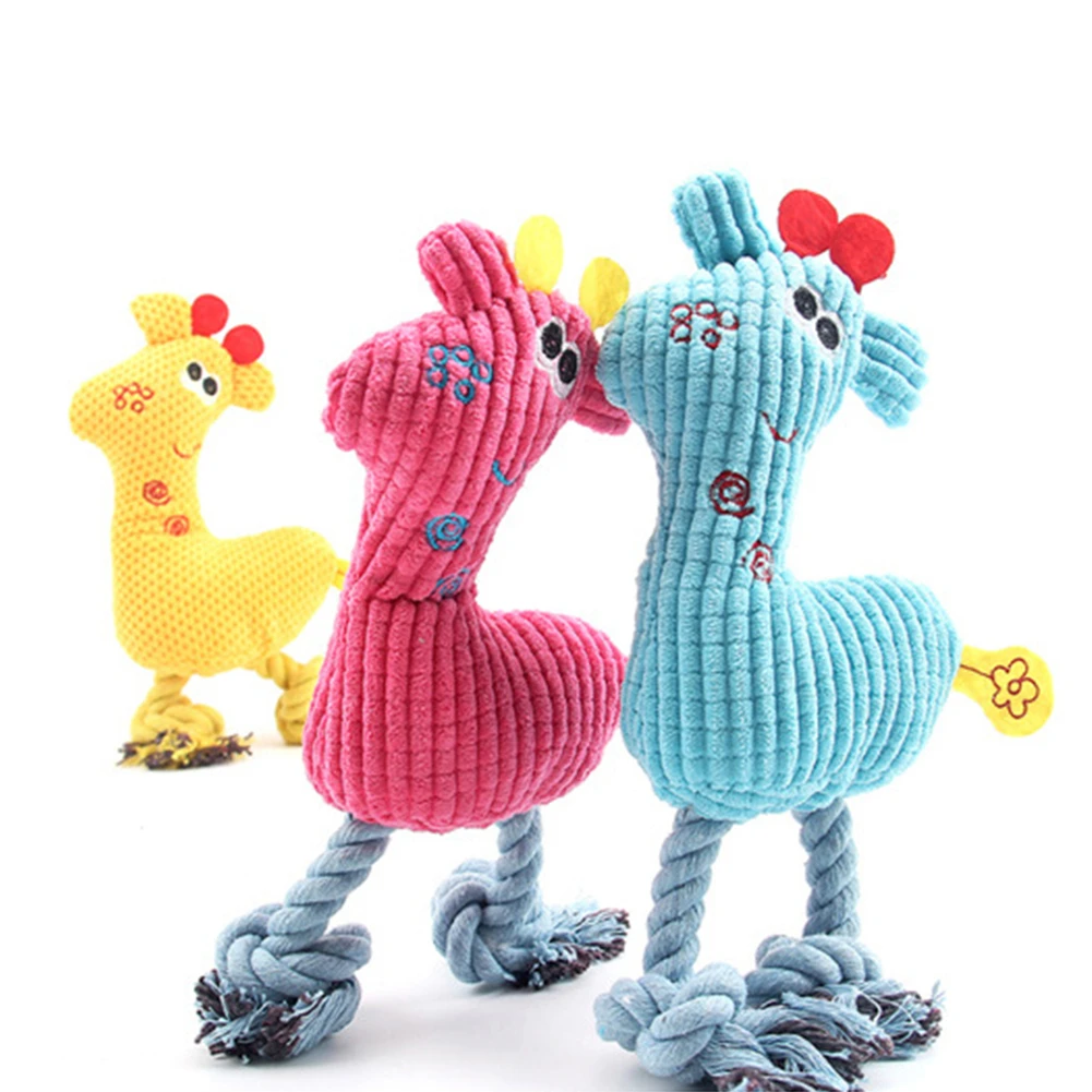 

Pet Sounding Toy Bite Resistant Toot Squirrel Plush Deer Dog Chew Squeak Toys Puppy Cleaning Teeth Molar Toys Pets Supplies