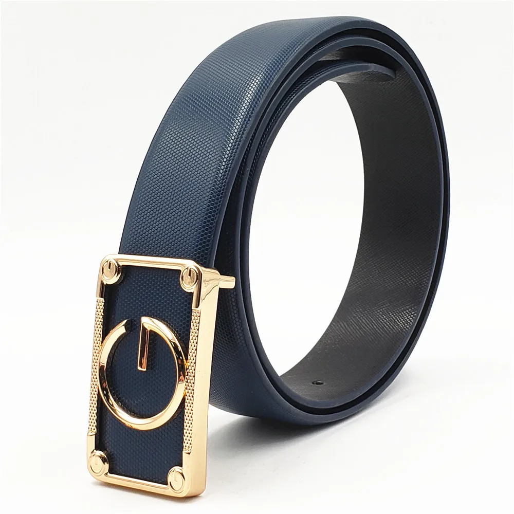 Новинка 2019 модные мужские ремни из натуральной кожи дизайнерские с G-пряжкой для