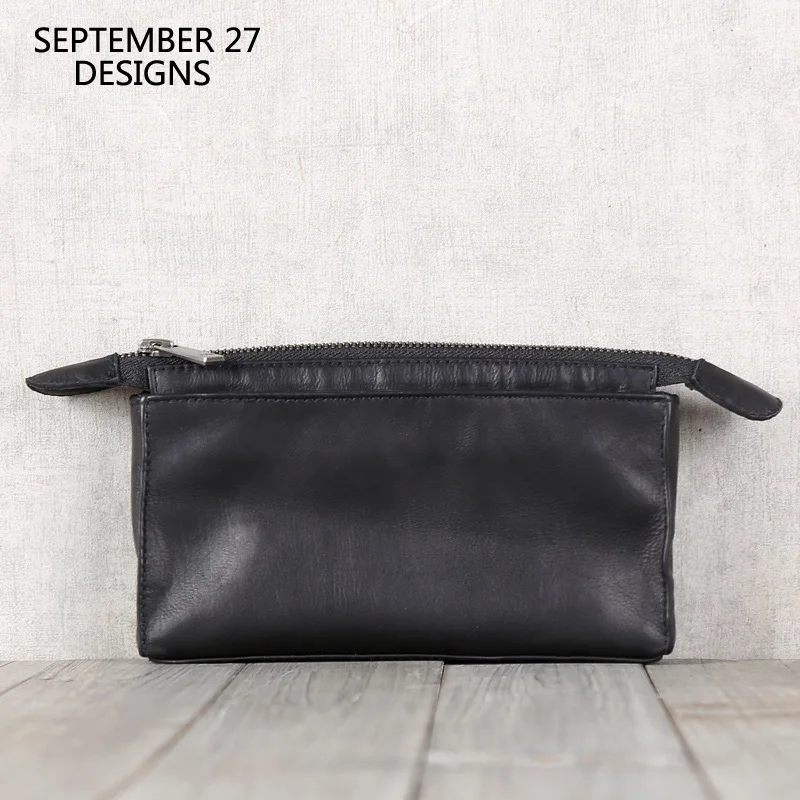 

Длинные кошельки на молнии, из натуральной кожи, ручной работы, топовые кошельки для любителей телефонов, мужская повседневная сумка для денег, женский простой кошелек для монет