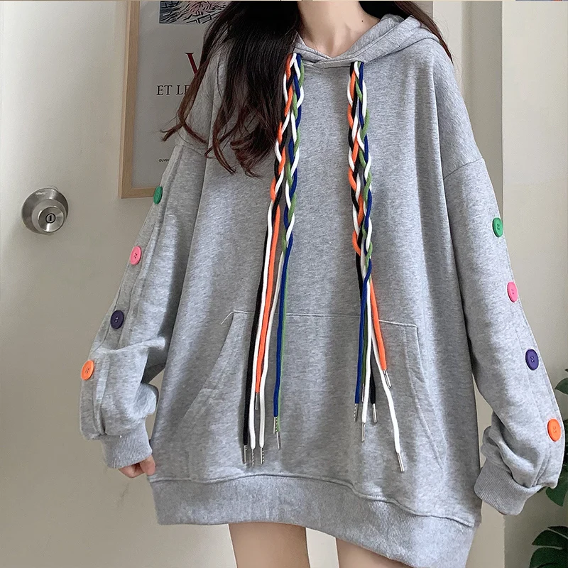 

Новинка весны 2021 года, модные толстовки большого размера с капюшоном и надписью для влюбленных, одежда для подростков с капюшоном из аниме