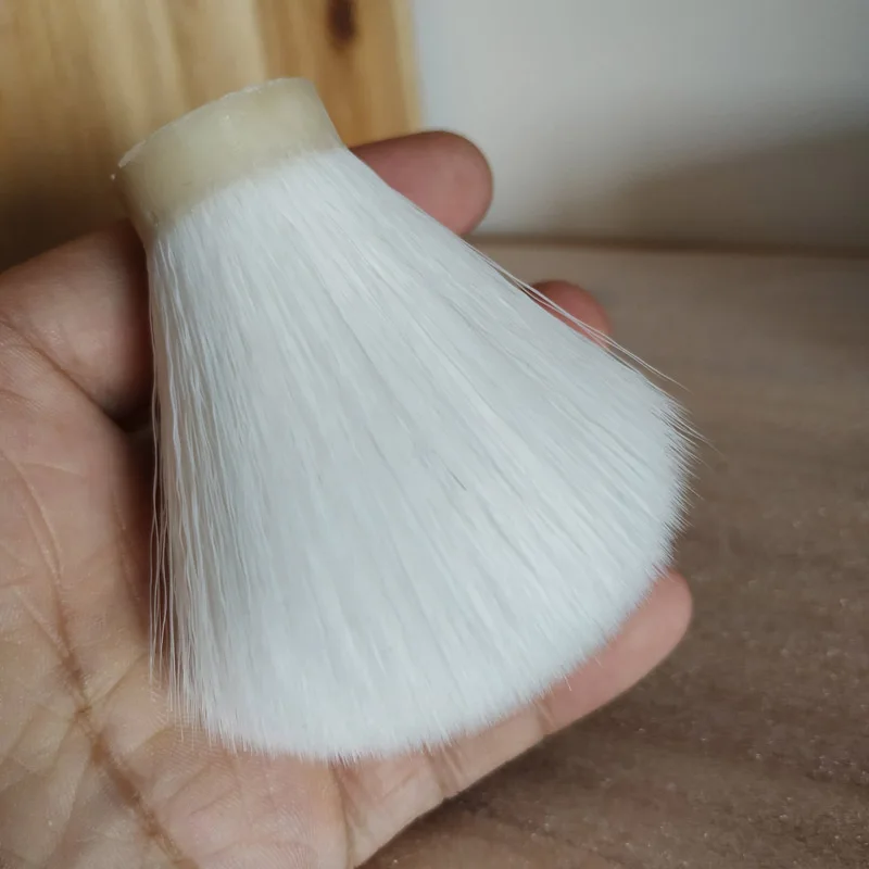 Фото dscosmetic snow white synthetic hair shaving brush knots №4