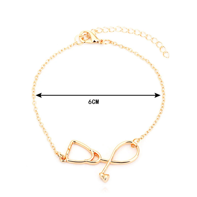 Женский уникальный браслет в виде стетоскопа ювелирный из сплава аксессуары