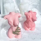 3D художественный корпус, силиконовая форма для свечей из смолымыла, сделай сам, женский корпус, ароматические свечи, подарки, товары для рукоделия, домашнее украшение