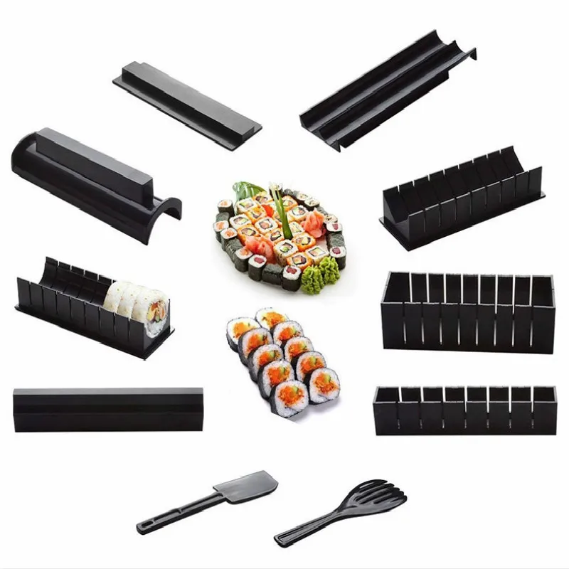 

10 Pcs/Set DIY Sushi Making Kit Kitchen Tools Roll Sushi Maker Rice Roll Mold Kitchen Sushi Tools Japanese Sushi Cooking Tools