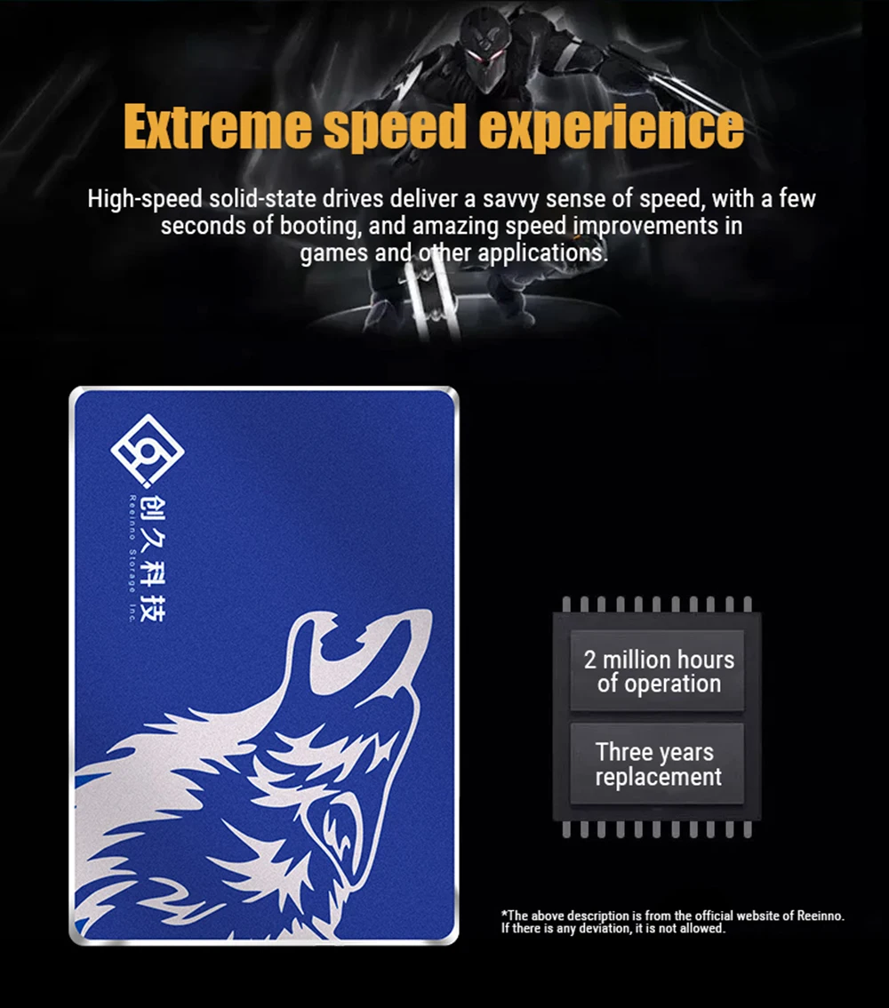 Reeinno SATA3 960 ГБ 480 ГБ 120 ГБ SSD 2,5 дюймов SMI контроль TLC флэш Внутренний твердотельный диск питания Настольный Ноутбук
