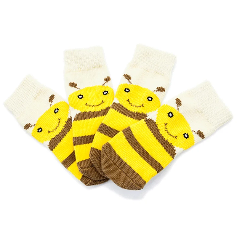 Вязаные носки для щенков и собак хлопковые нескользящие маленьких домашних