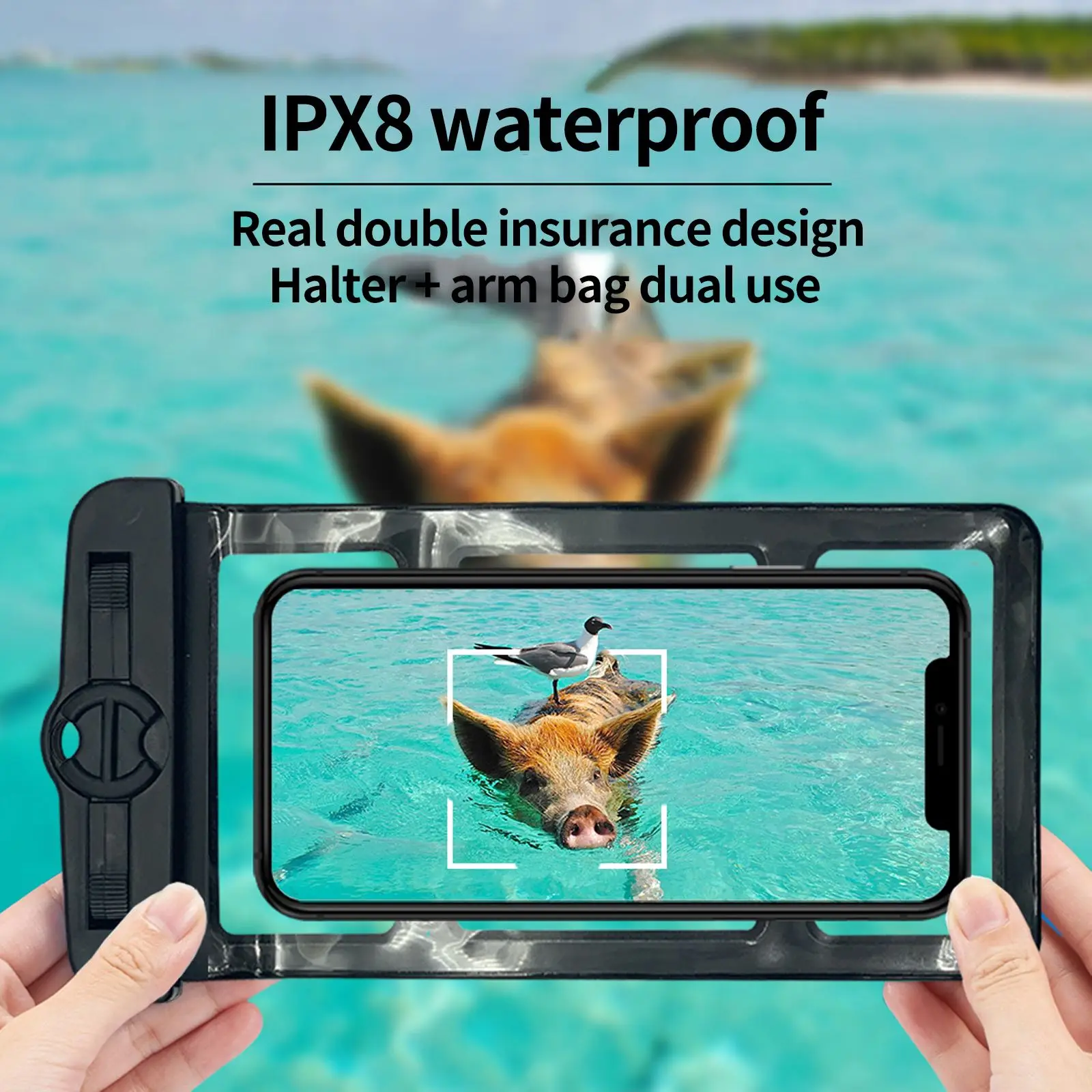 Водонепроницаемый чехол для телефона дайвинга плавания подводного сухого