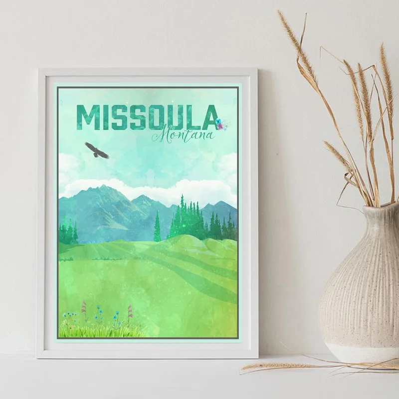 

Missoula, монтируемая фотография, картина, холст, постер