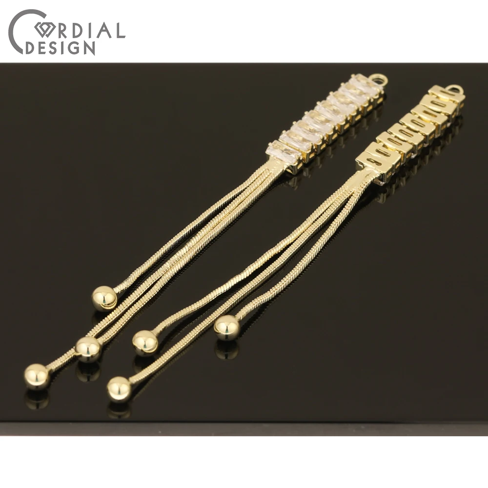 

Cordial Design 50Pcs CZ Rhinestone Charms/Hand Made/Claw Chain/Earrings Accessories/Jewelry Findings & Components/DIY Pendant