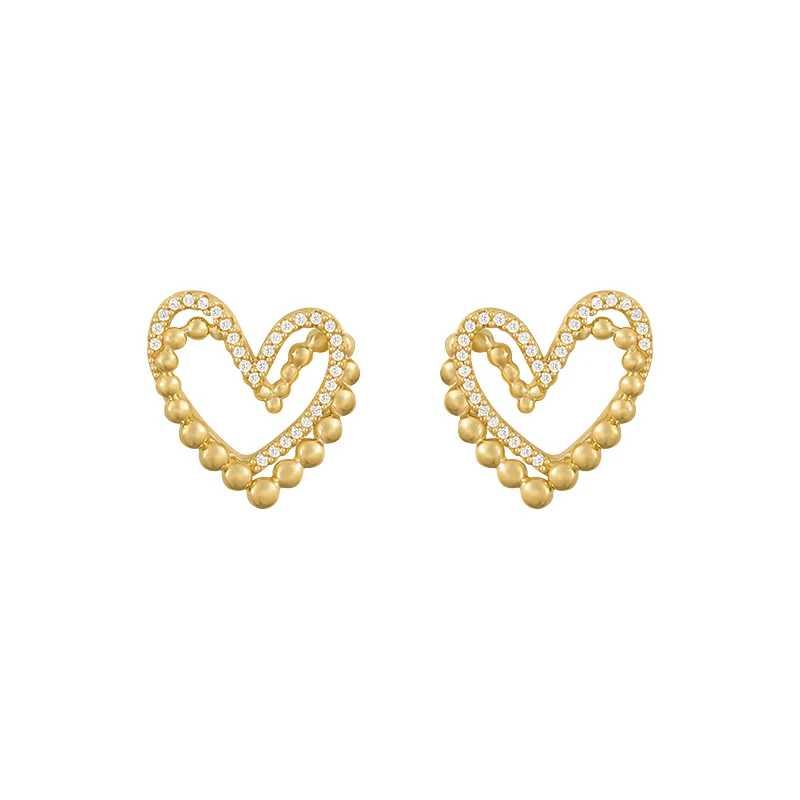 

2021 New Design Unusual Hollowed Out Love Earrings For Woman Fashion Korean Jewelry Wedding Party girls Luxurious Earrings
