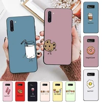 fhnblj cute milk biscuits bff couple phone case for samsung note 3 4 5 7 8 9 10 20 pro lite ultra oppo a9 2020