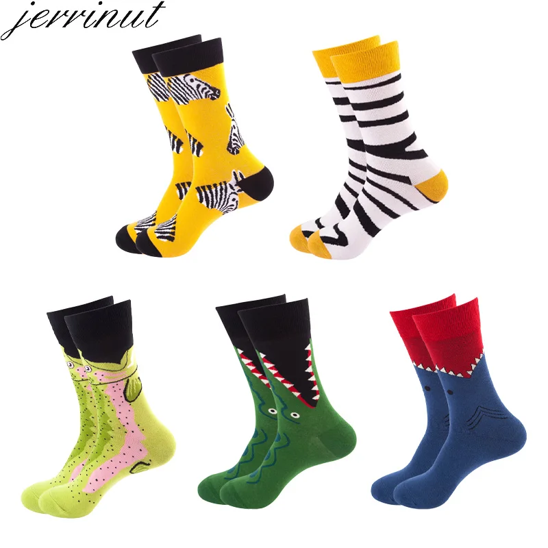 Женские хлопковые забавные носки с принтом повседневные модные для