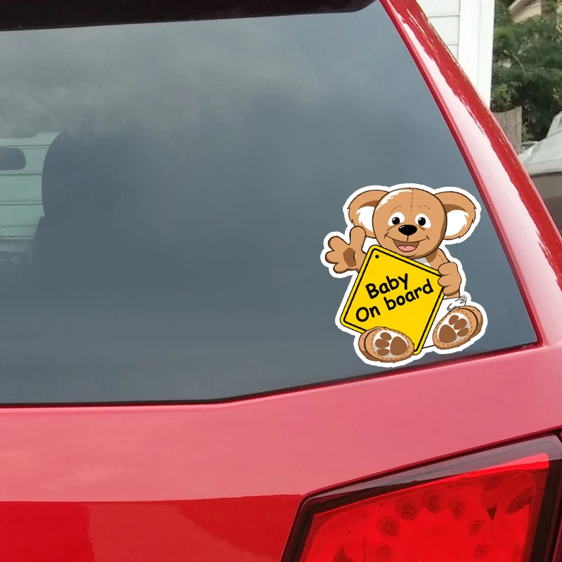 

Cartoon Warning Car Sticker Baby on Board Decoration Vinyl Decal Cover Scratches for Smart Audi B8 Chevrolet KK 15cm*14cm