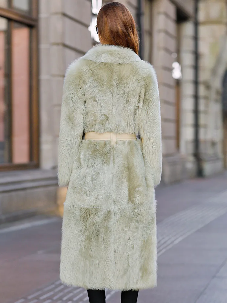 

JCHB 2021 Winter new fashionable fur coat sheep fur women's coat long
