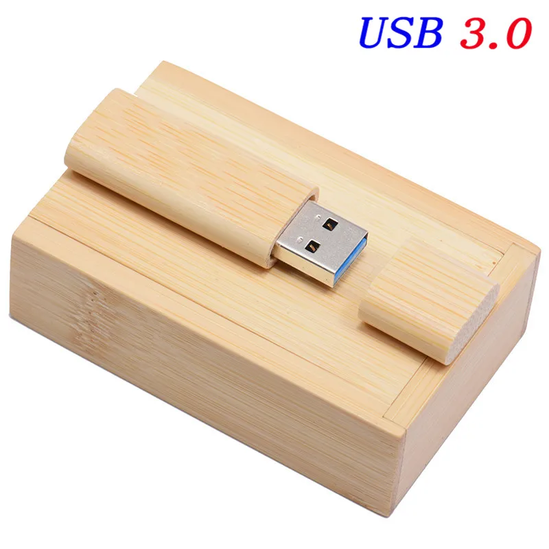 Bamboo with box SHANDIAN Высокоскоростной USB 3,0 деревянный бамбуковый USB флеш-накопитель ручка драйвер деревянная Флешка 4 ГБ 8 ГБ 16 ГБ 32 ГБ USB креативный персональный логотип - Цвет: Bamboo with box