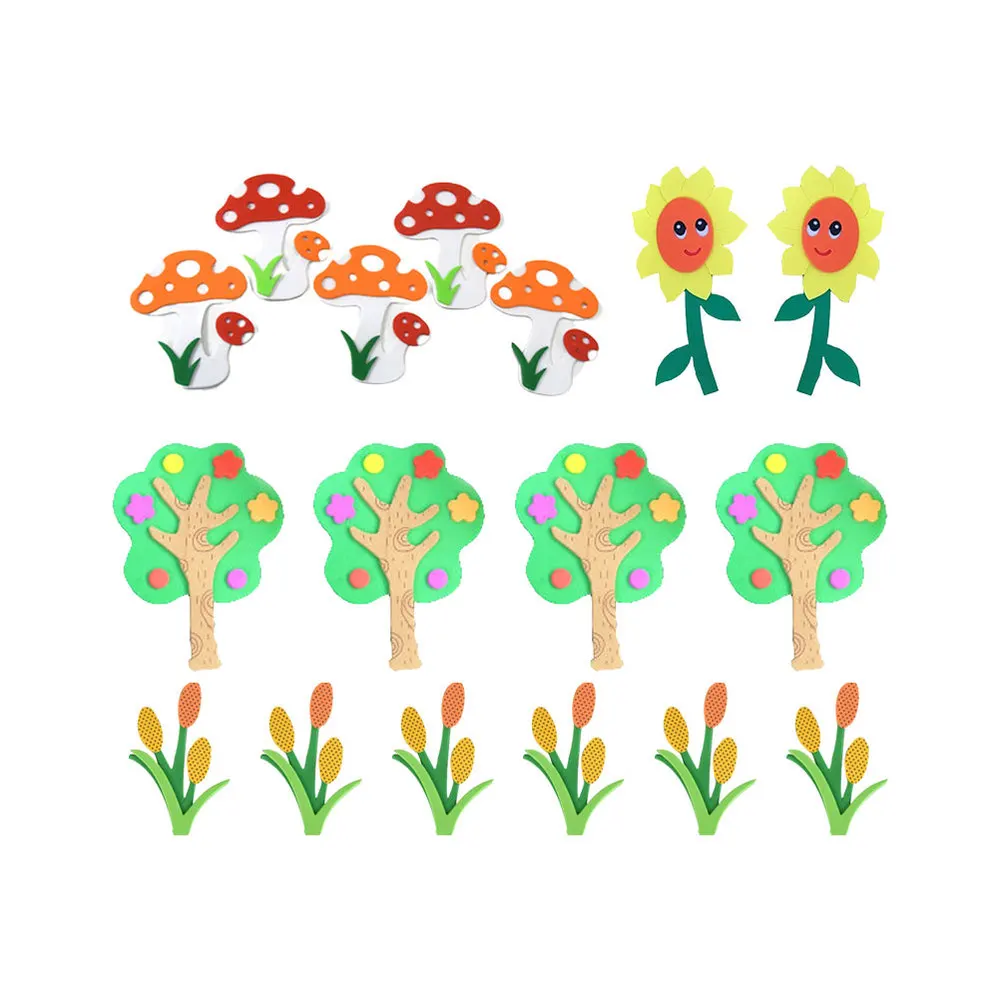 17 шт. растений дизайн стены Стикеры Классная доска макет Декор принадлежности
