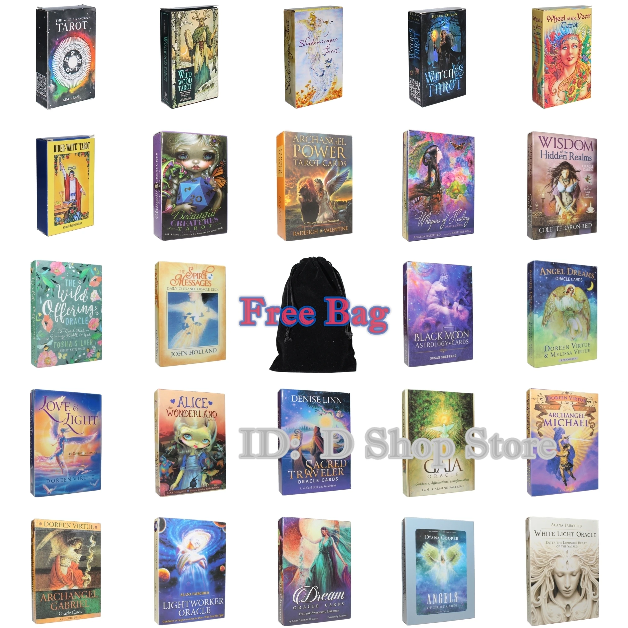 

Tarot deck English edition mysterious tarot card family party cards game oracle cards (free flannel bag)