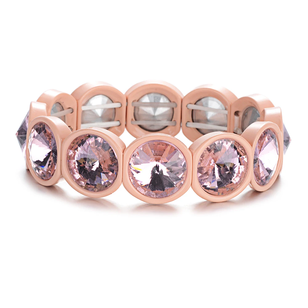 Радужные яркого цвета хрустальные браслеты ювелирные изделия модный браслет с