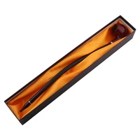 vintage long stem wooden carved smoke pipes resin cigarette holder gift box long tong smoking pipe cigarette smoke accessories