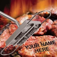 55letters printed diy barbecue bbq steak tool bbq branding iron for meat grill forks barbecue tool barbeque accessories