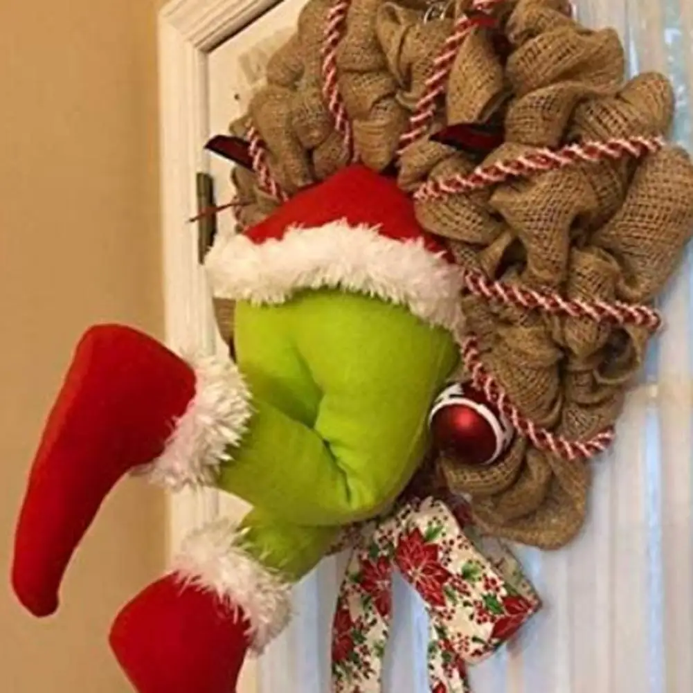 

Рождественский венок с искусственными ножками, Рождественское украшение, дверь, подвесное дерево, орнамент для ног, гирлянда, украшения, до...