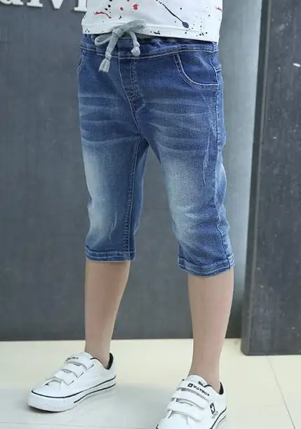 Y035 shorts Коллекция года, летняя детская одежда шорты для мальчиков повседневные джинсовые шорты для маленьких мальчиков, голубые джинсовые шорты для больших мальчиков - Цвет: Y035 shorts