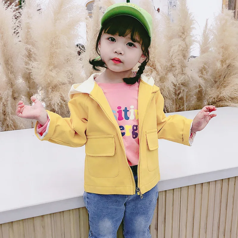 

New Solid Spring Autumn Coat Outerwear Top Children Clothes School Kids Costume Teenage Girl Clothing High Quality