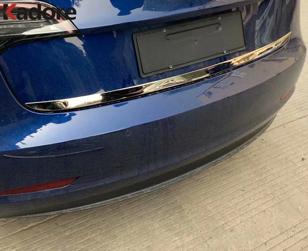 Накладка на заднюю крышку багажника Tesla Model 3 2018 2019 2020 2021 из нержавеющей стали
