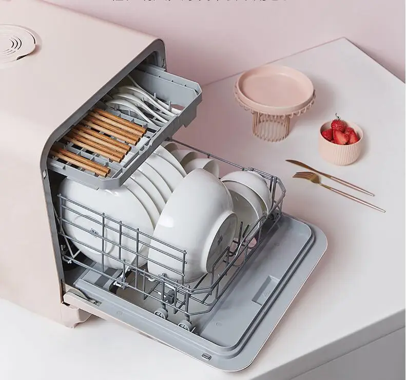 Online 220V Automatische Elektrische Haushalts Gerichte Washer Desktop Installation-freies Intelligente Spülmaschine Waschmaschine