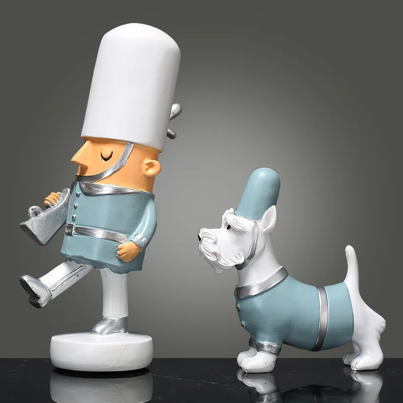 [MGT] Скандинавская креативная статуя солдата и собаки украшение для дома
