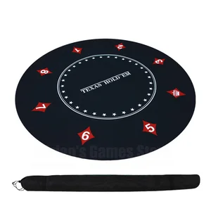 Техасский Холдем, макет покера, 120 см, резиновая скатерть, круглая скатерть для настольных игр